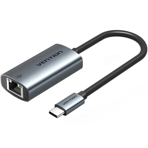 Перехідник USB 3.1 Type-C --> Ethernet RJ45 1000Mb чорний Aluminum Alloy Type Vention