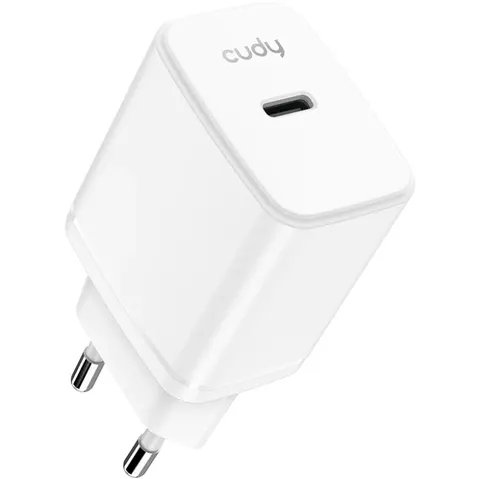 Зарядний пристрій 1xUSB 25W, (GaN, 1хUSB-C, QC+PD 3.0, вилка ЄС, для iPhone серії 12 та новіших мод.