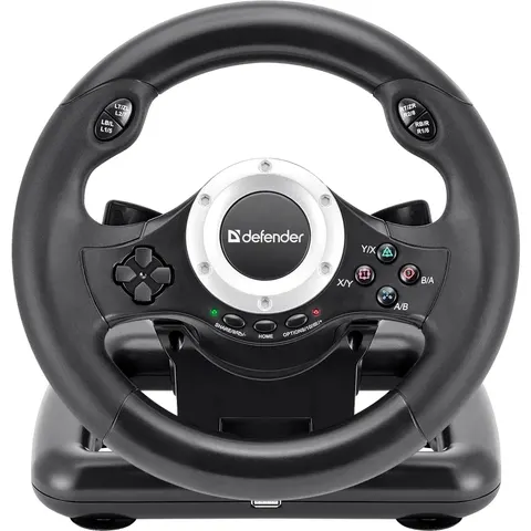 Ігрове кермо Defender Turbo Pro for PC/PS3/PS4/Xbox, 10кн., USB
