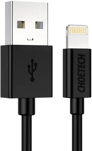 Кабель USB 2.0 AM-Lightning M, 1.2м, чорний, MFi Choetech