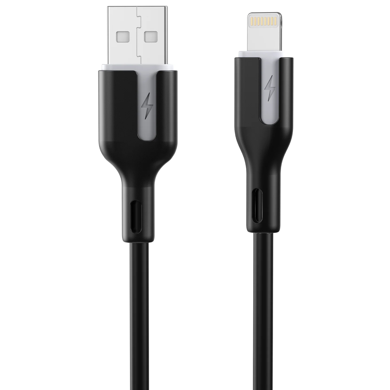 Кабель USB AM-Lightning M, 1.0 м, 2.4A, чорний Choetech