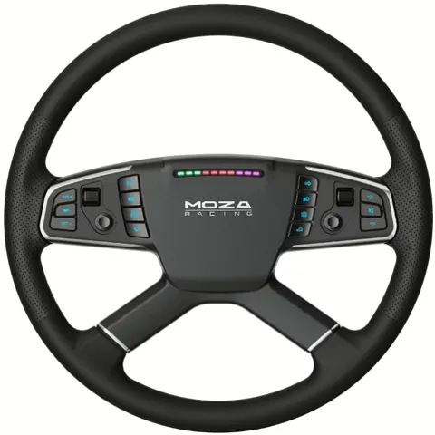 Кермо MOZA Racing TSW Truck, 40cм.,14 кн. RGB, чорне