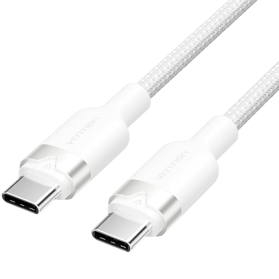 Кабель USB 2.0 Type-C M-M, 1.0м 60W aluminum alloy, білий Vention