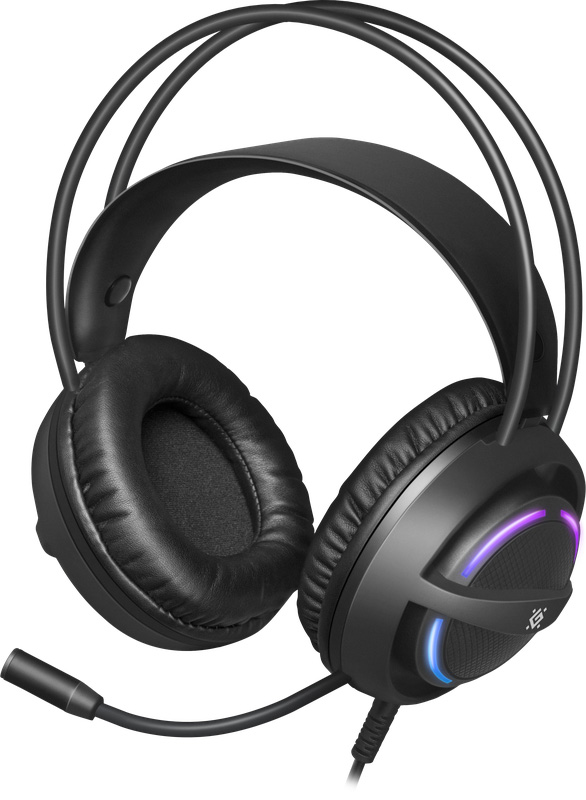 Ігрова гарнітура Defender Dexter RGB, кабель 2.2 м, чорна
