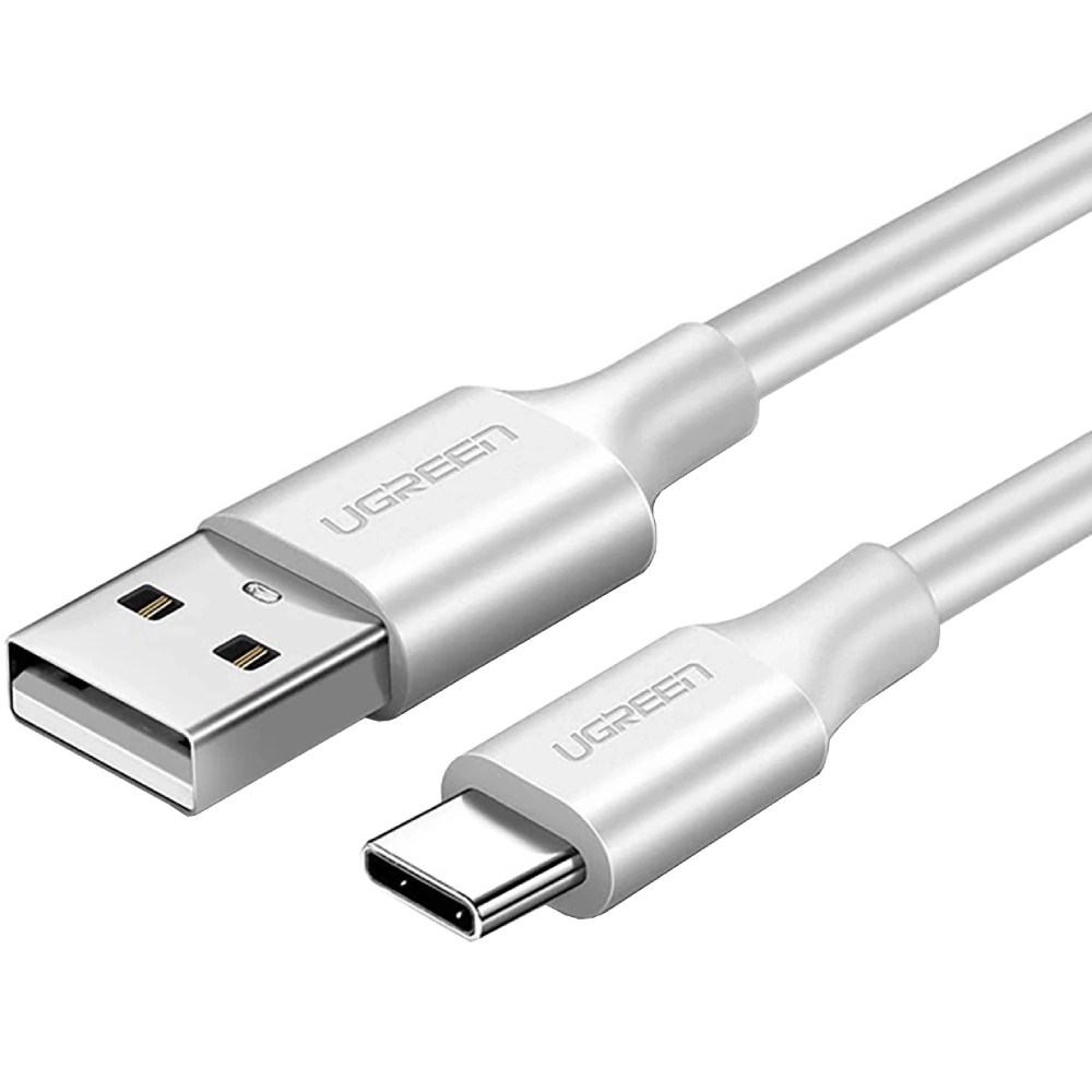 Кабель USB 2.0 AM-Type-C M, 0,5 м, 60W Nickel Plating Білий, US287 UGREEN