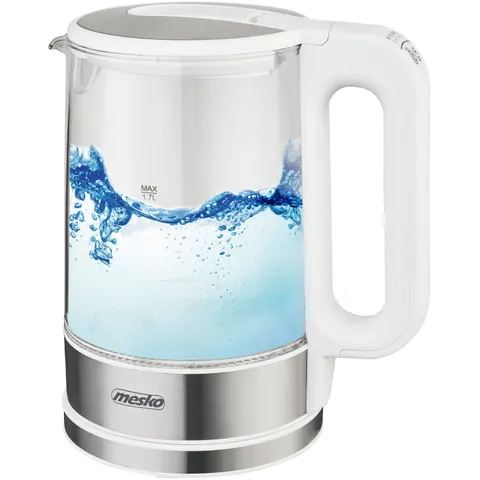 Електрочайник Mesko MS 1301 white 1850-2200Вт/ 1.7л/ скло/ встановлення температури