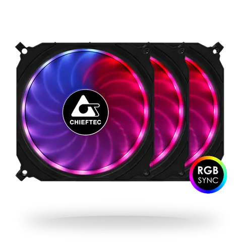 Вентилятор для корпуса 120mm*3 Chieftec Tornado CF-3012-RGB fan set