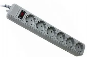 Power filtr 4.5м Gembird, 6 розеток, сірий