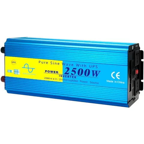 Інвертор Choetech з зарядкою, функція ДБЖ 12\220V 2500Вт, LiFePO₄/Li-ion/AGM/GEL, чиста синусоїда