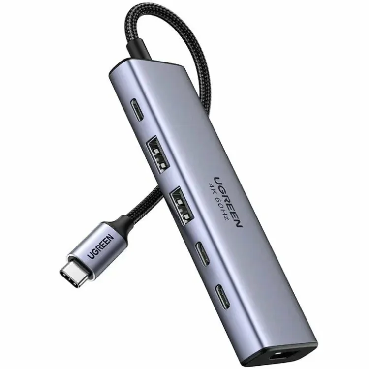 Док-станція USB3.2 Type-C --> HDMI 4K60Hz/2хUSB 3.0/2xUSB-C PD 100 Вт CM511 Ugreen