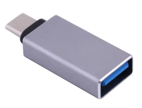 Перехідник Type-C --> USB 3.1 (OTG) OEM, сріблястий