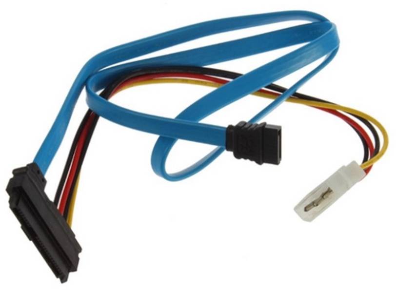 Кабель SATA 7pin (F) --> SAS (SFF-8482) 0.7 м.