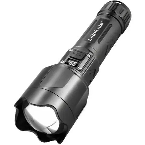 Ліхтар LiitoKala LF-2305, Black 1800LM, акумулятор 26650 5000mAh, Type-C з функцією павербанка