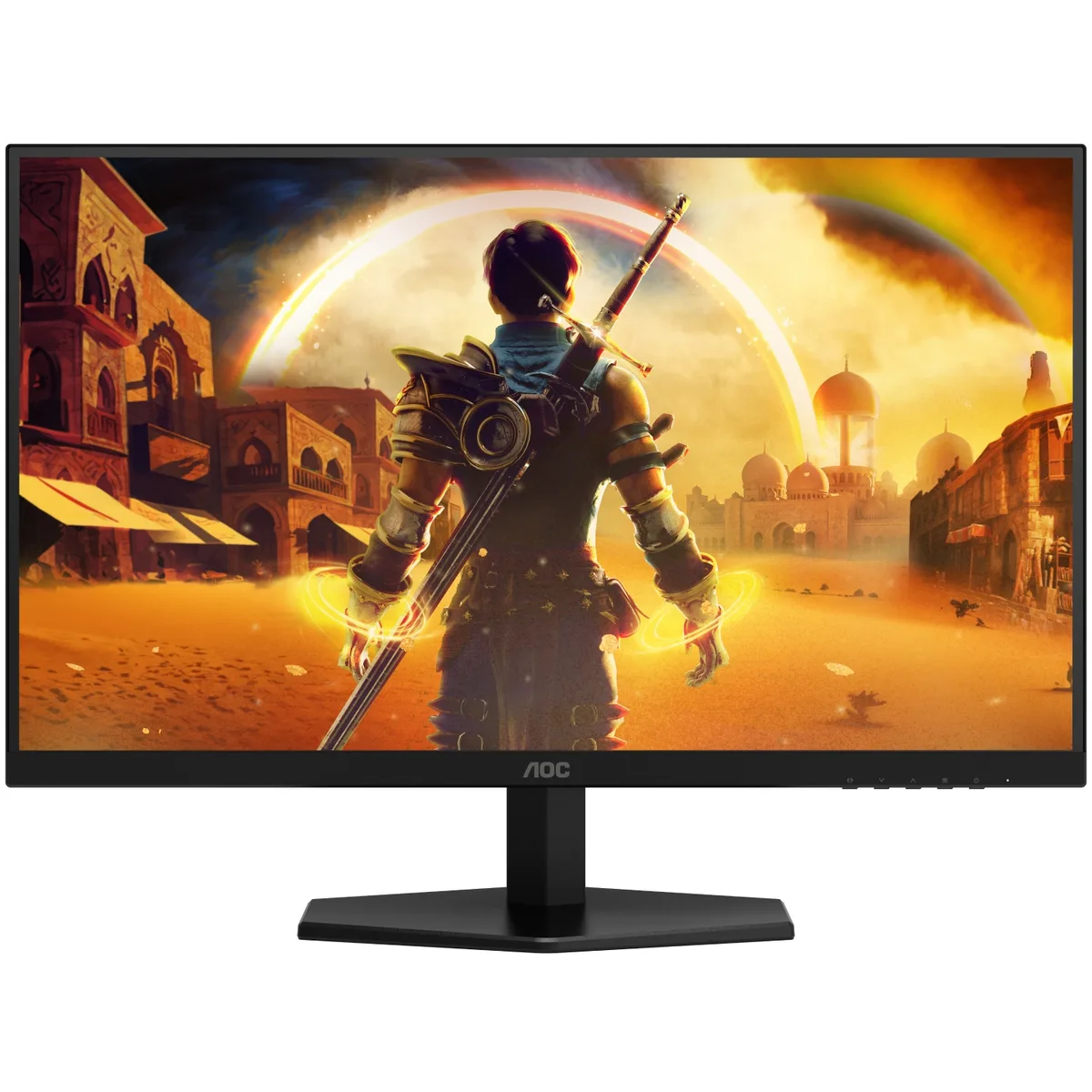 TFT 27" AOC Q27G42XNE, QHD, Fast VA, 180Гц, HDMI, DP, колонки, чорно-червоний