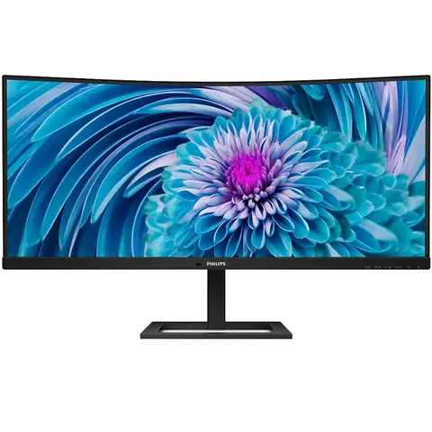 TFT 34" Philips 346E2CUAE, WQHD, VA, вигнутий, HDMI, DP, USB-С, HAS,  колонки, чорний