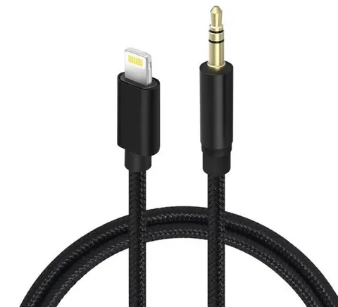 Кабель AUX Lightning - TRS Audio M/M 1м Black