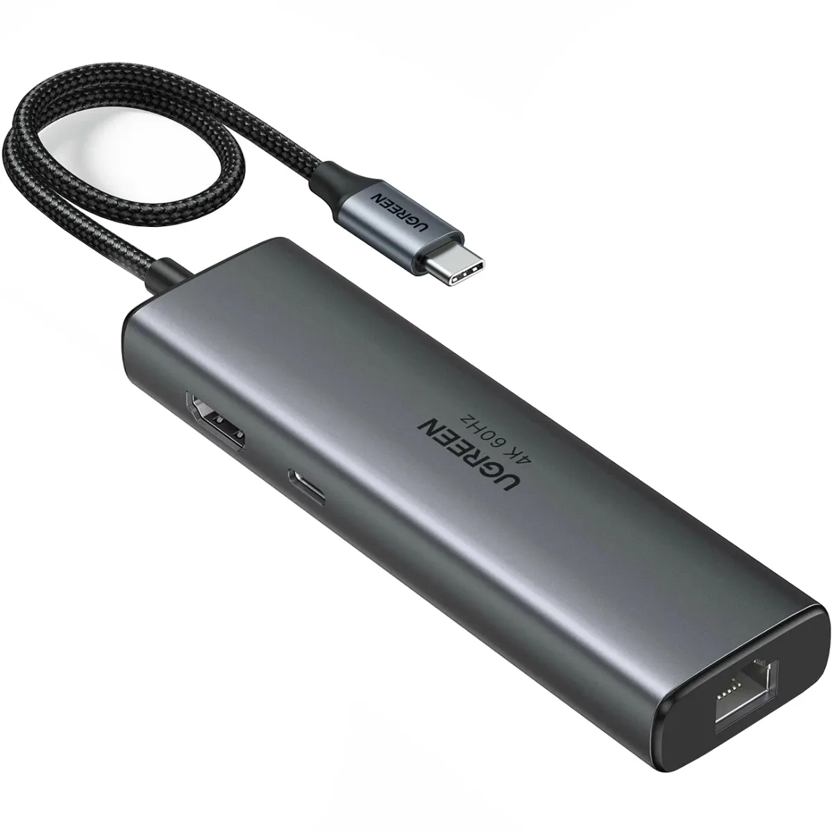 Док-станція USB3.2 Type-C --> HDMI 4K60Hz/2xUSB-A 3.2/USB-C 3.2/RJ45/ PD 100W CM512 Ugreen