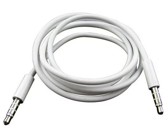 Кабель AUX Audio TRRS 3.5мм Male/Male 1м білий