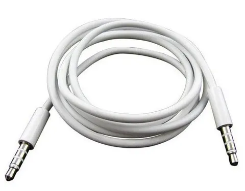 Кабель AUX Audio TRRS 3.5мм Male/Male 1м білий