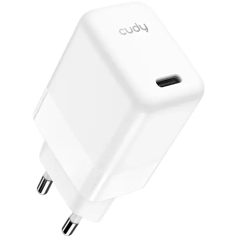 Зарядний пристрій 1xUSB 30W, (GaN, 1хUSB-C, QC+PD 3.0, вилка ЄС, для iPhone 12) , Cudy