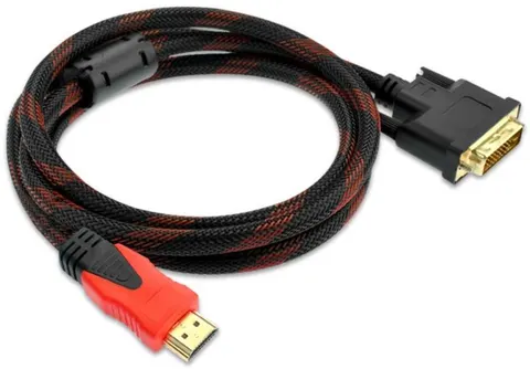 Кабель HDMI M - DVI 24M, 1.5 м, обплетення