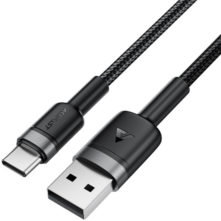 Кабель USB 2.0 AM-Type-C M, 1.2 м, 60W aluminum alloy Black, C22-04 Acefast