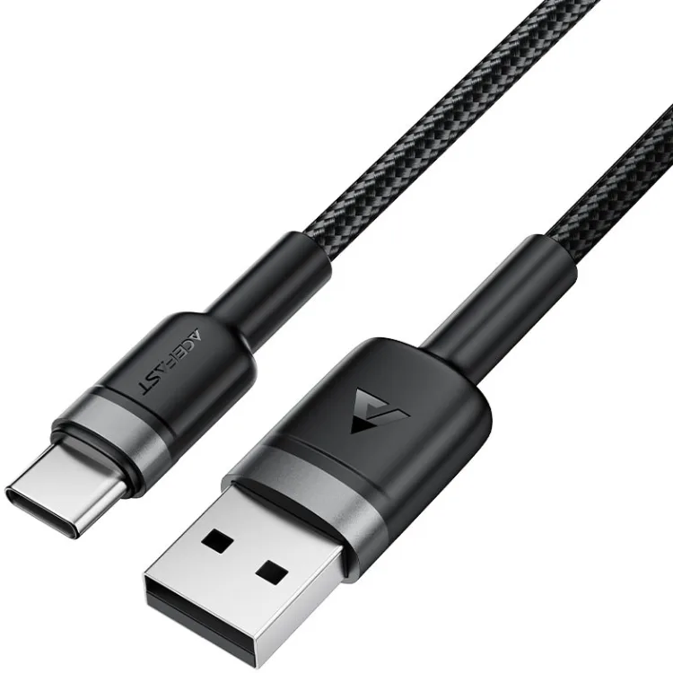 Кабель USB 2.0 AM-Type-C M, 1.2 м, 60W aluminum alloy Black, C22-04 Acefast