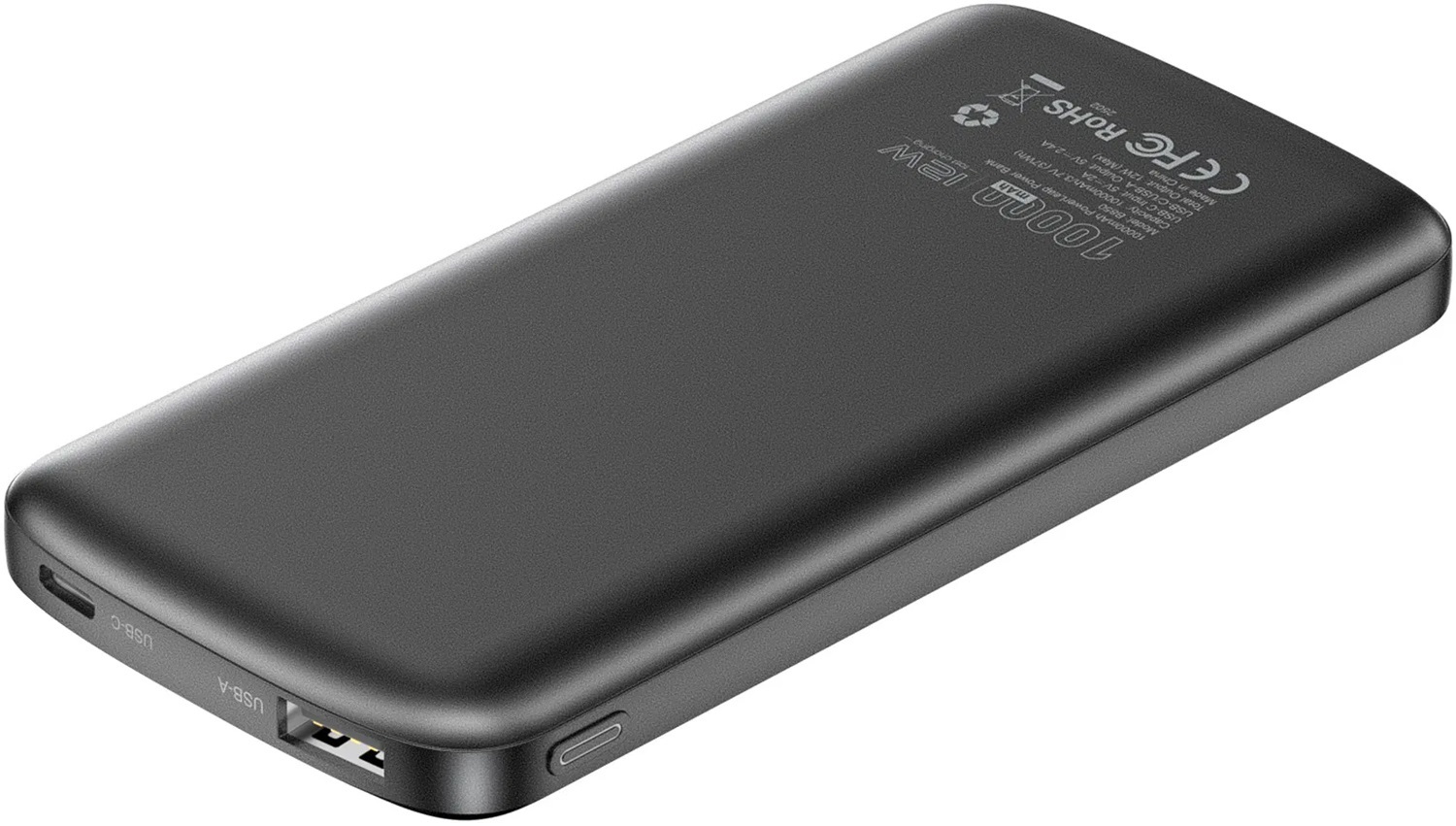 УМБ Choetech 10000mAh 12W USB-A,USB-C чорна