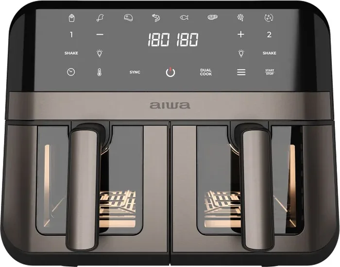 Мультипіч AIWA AFR-9000 FUTAGO 2400Вт/чаша 9л(4.5л+4.5л)/програм:8/сенсорне керування/оглядове вікно