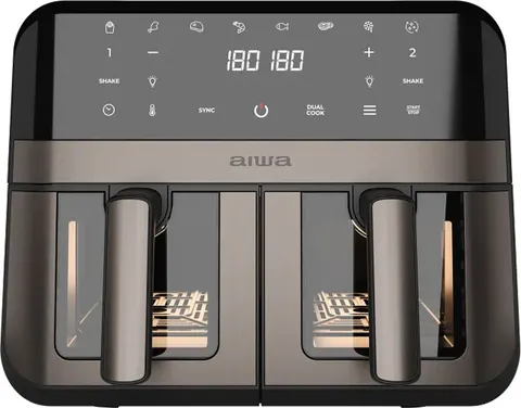 Мультипіч AIWA AFR-9000 FUTAGO 2400Вт/чаша 9л(4.5л+4.5л)/програм:8/сенсорне керування/оглядове вікно
