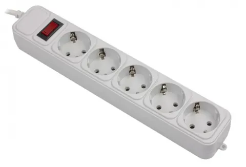 Power filtr 4.5м Gembird, 5 розеток, сірий