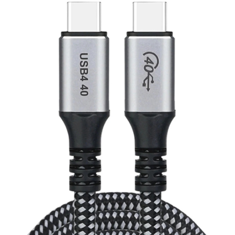 Кабель USB 4.0 Gen 3 Type-C M-M, 1,2 м, 240W (8K HDR) чорний, Choetech