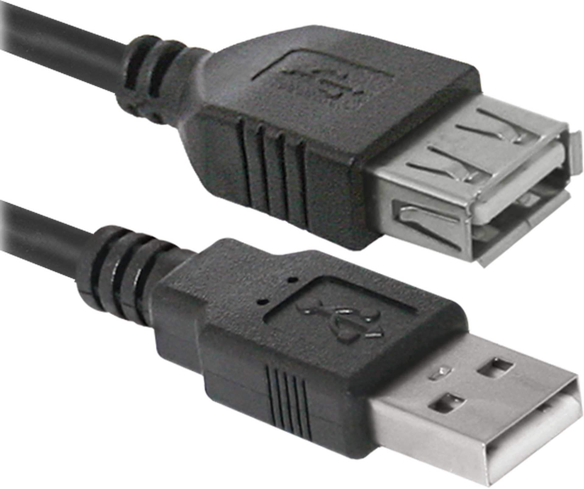 Кабель продовжувач USB 2.0 AM-AF, 3.0 м, чорний, 02-10 Defender