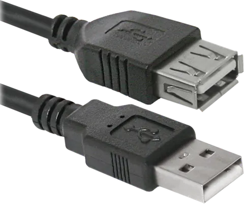 Кабель продовжувач USB 2.0 AM-AF, 3.0 м, чорний, 02-10 Defender
