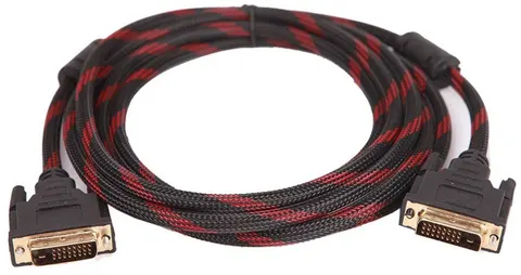 Кабель DVI-D 24M - 24M, 3.0 м, обплетення