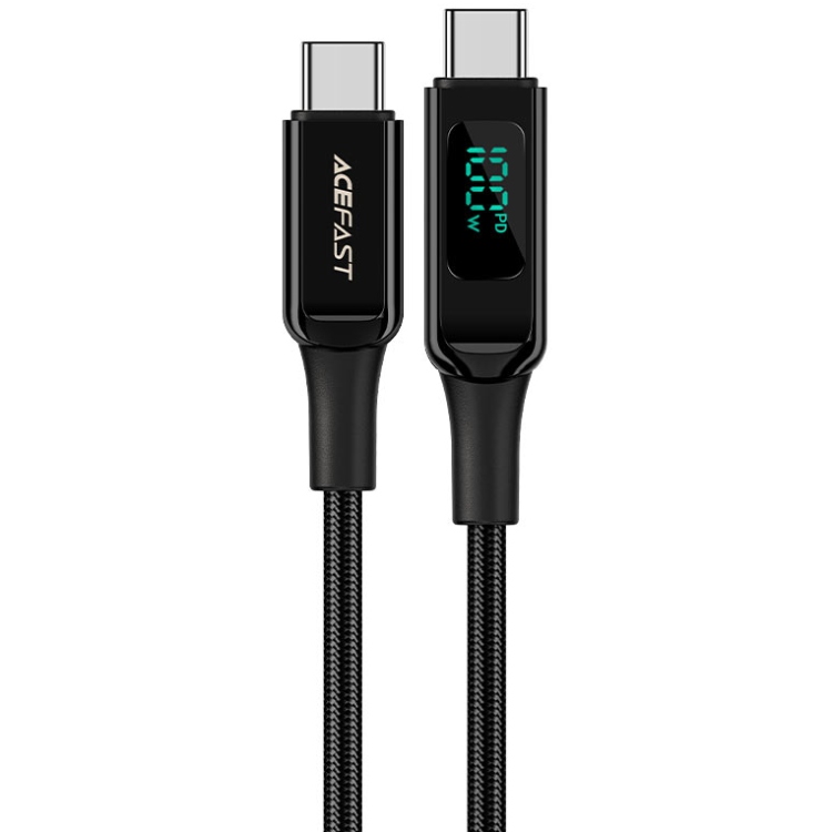 Кабель USB 2.0 Type-C M-M, 2 м, 100W, with display, C6-03 Acefast