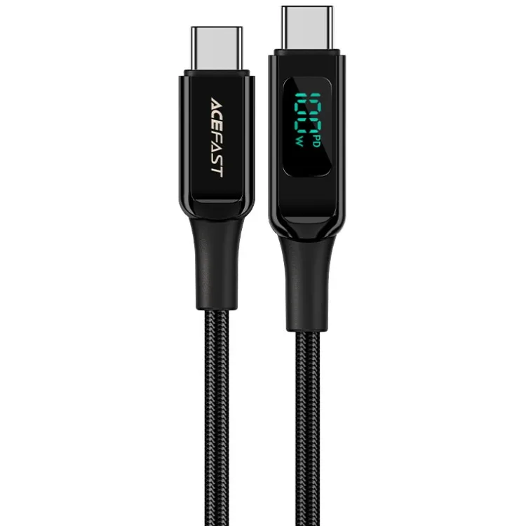 Кабель USB 2.0 Type-C M-M, 2 м, 100W, with display, C6-03 Acefast