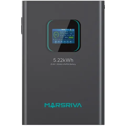 Акумуляторна батарея Marsriva LiFePO4, 25.6V/204Ah, 5.22KWH, настінний