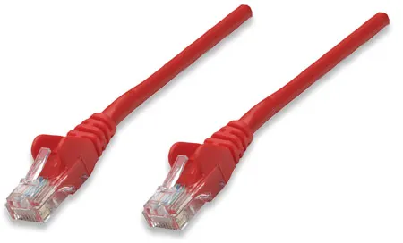 Патчкорд UTP Cat.5e ( 2м червоний ), Intellinet, Біметал, ССА