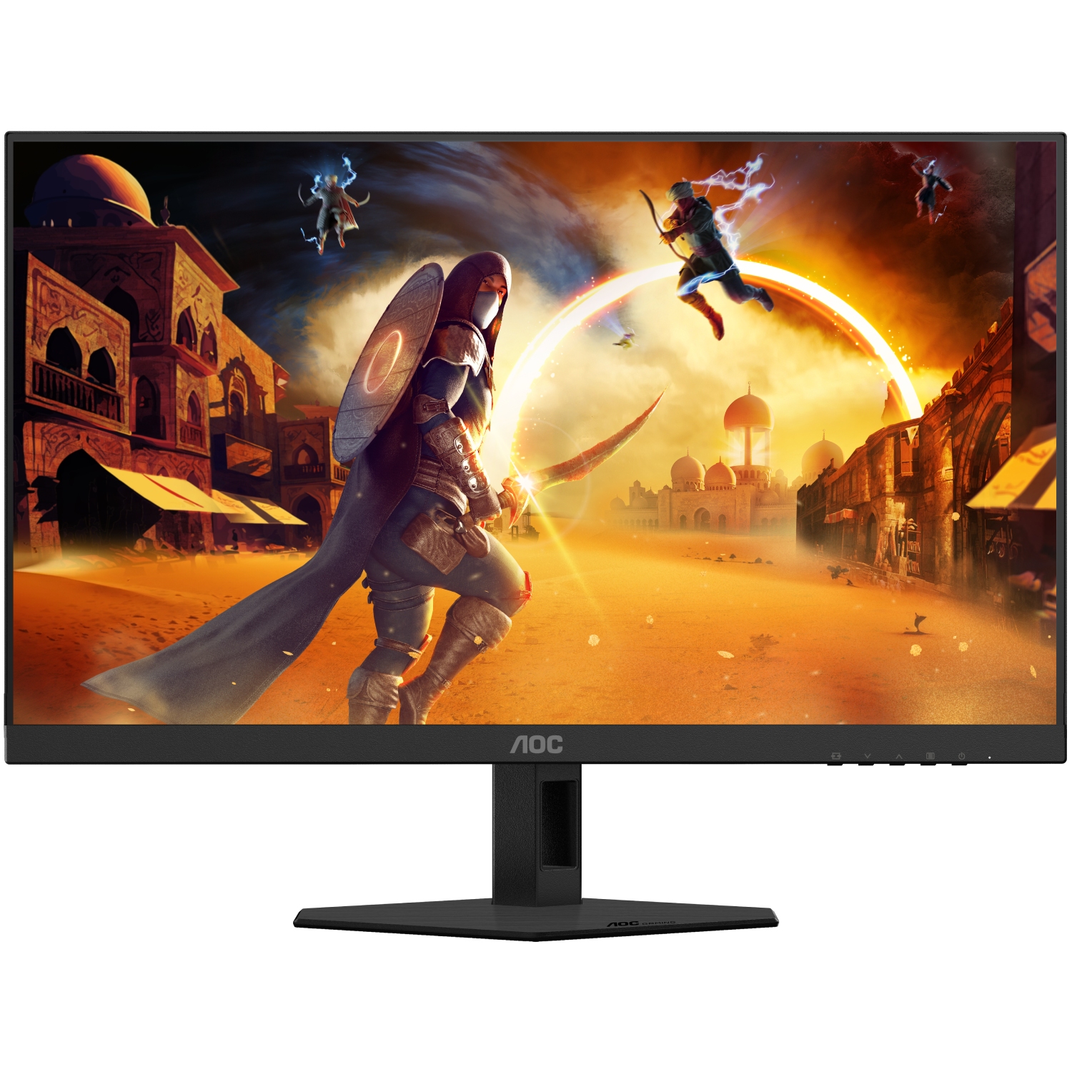 TFT 23.8" AOC 24G4HRE, Fast IPS, 200Гц, 2хHDMI, DP, колонки, чорно-червоний