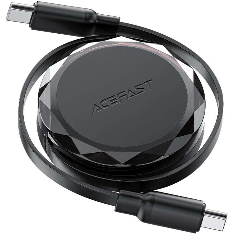 Кабель USB 2.0 Type-C M-M, 0.8м 60W dual retraction Black, C13-03 Acefast