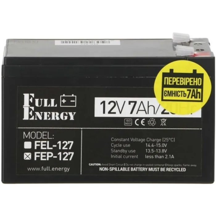 Акумуляторна батарея Full Energy 12V-7.0Ah, AGM