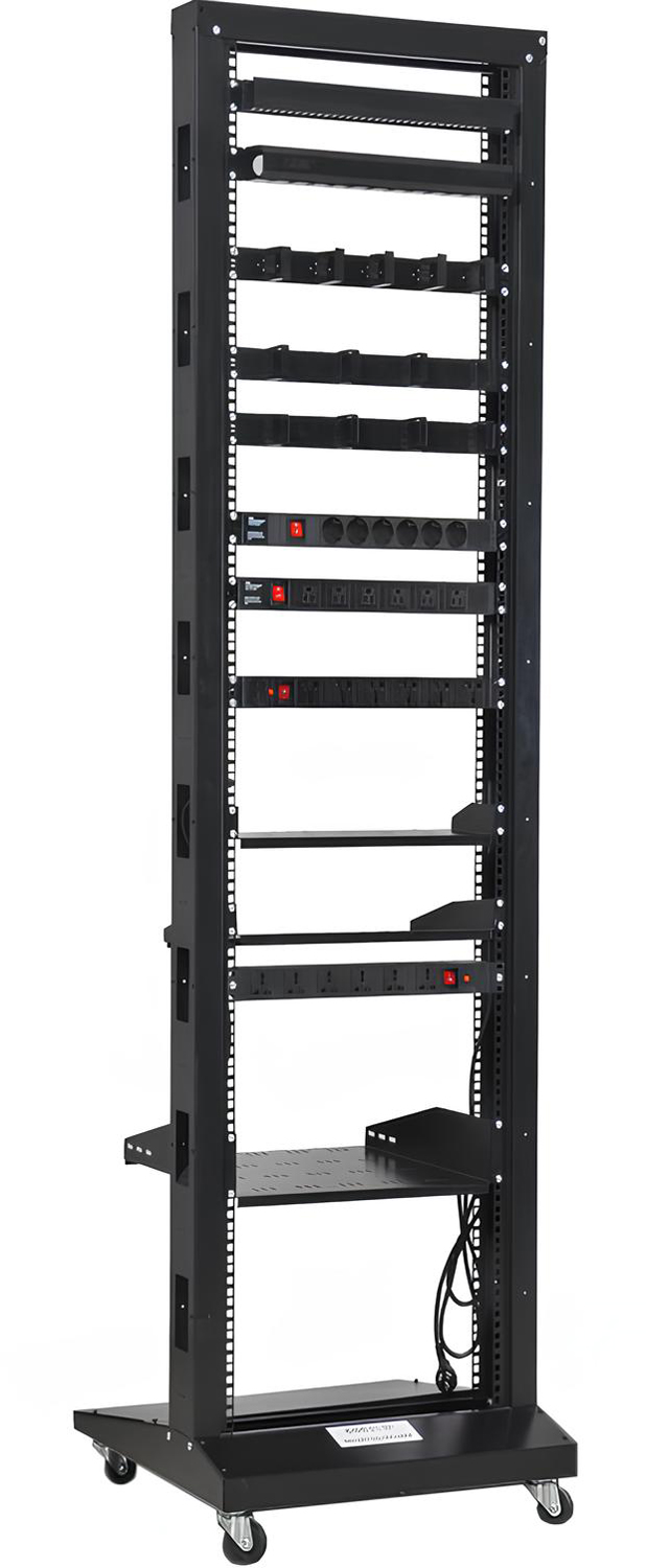 Стійка 19", high 42U, одинарна, чорна, 250кг, Kingda