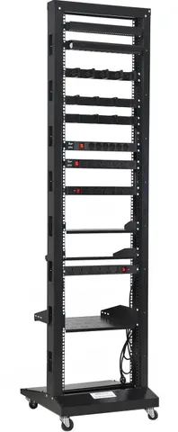 Стійка 19", high 42U, одинарна, чорна, 250кг, Kingda
