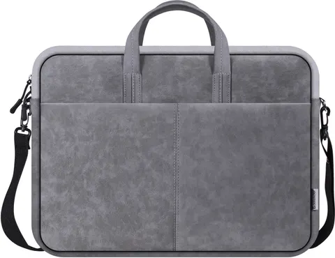 Сумка для ноутбука 15.6'' Defender Solid PU шкіра, кишеня, сіра