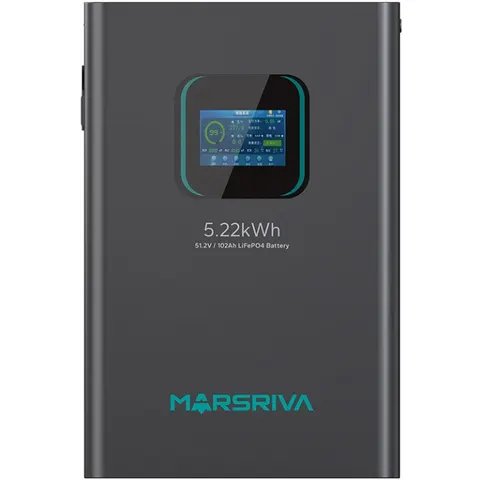 Акумуляторна батарея Marsriva LiFePO4, 51.2V/102Ah, 5.22KWH, настінний