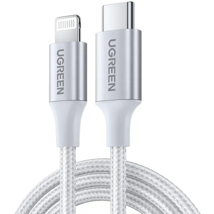 Кабель USB 2.0 Type-C M-Lightning M, 1 м, (20V/3A), (60W) Білий, US304 UGREEN