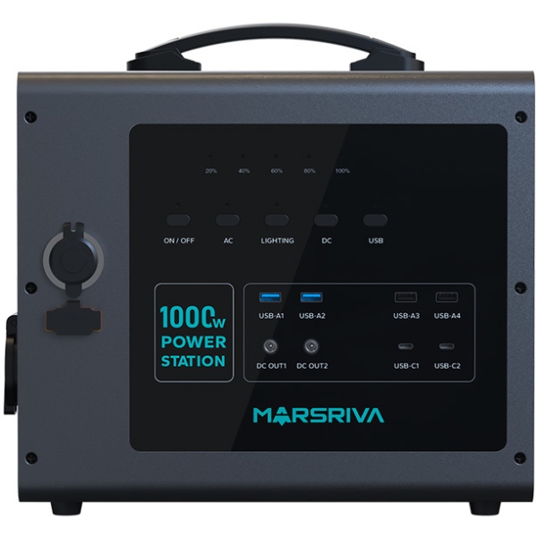 Зарядна станція Marsriva MP10 1000Вт (1176Вт/г) DC, UPS, MPPT, PD 40Вт, LiFePo4