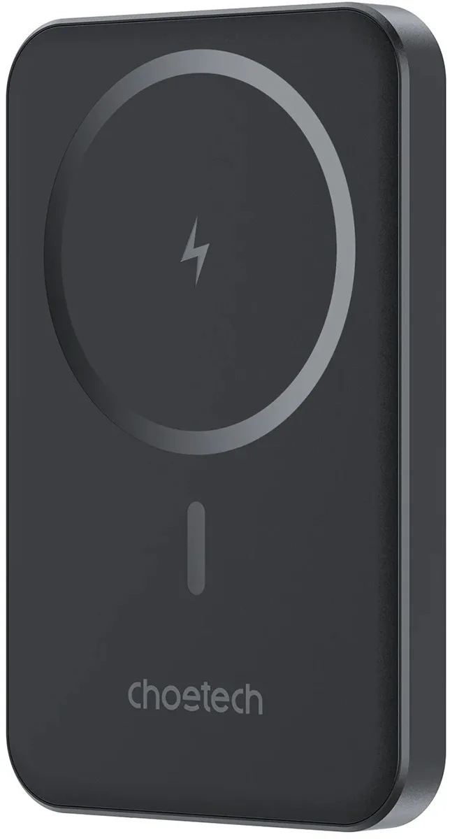 УМБ Choetech Magnetic Wireless 5000mAh 20W PD Qi-15W USB-C In/Out, тонкий, Black