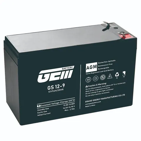 Акумуляторна батарея GEM Battery 12V-9.0Ah, AGM, F1/F2, (GS 12-9)